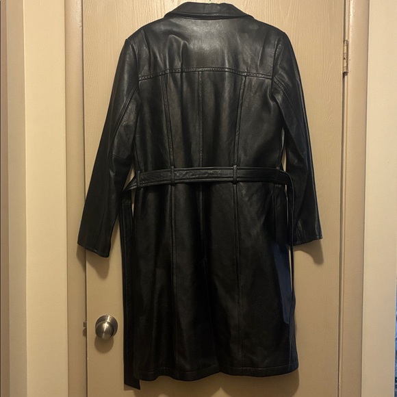 Wilsons Leather Women's Black Long Coat - Picture 6 of 8